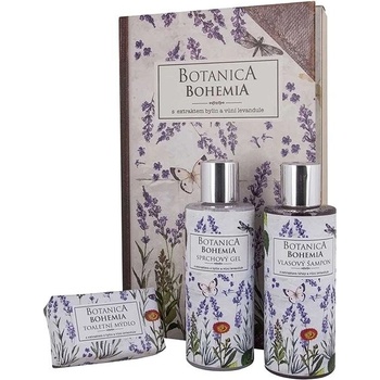 Bohemia Gifts & Cosmetics Botanica Levandule sprchový gel 200 + šampon na vlasy 200 ml + toaletní mýdlo 100 g dárková sada