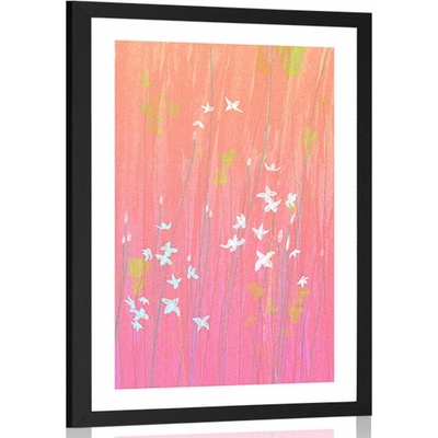 Plakát s paspartou rozkvetlé luční květiny - 40x60 no frame