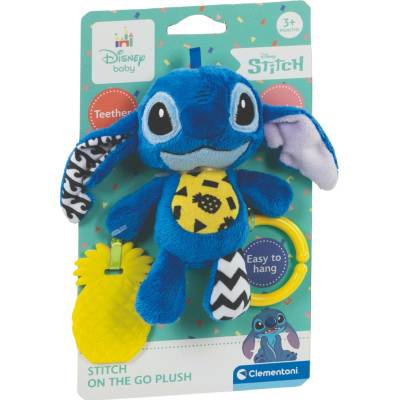Clementoni Disney baby Plyšová hrkálka hryzátko STITCH