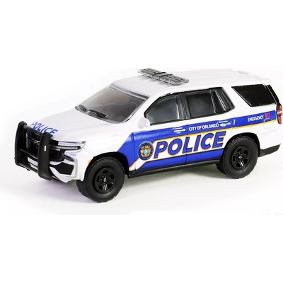 GreenLight Chevrolet Tahoe Police Pursuit Vehicle 2022 bílá 1:64