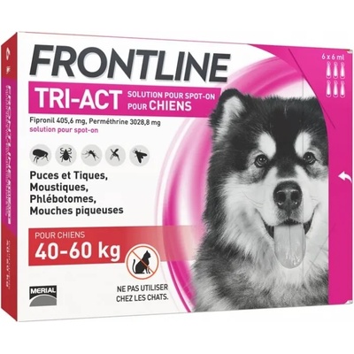 Merial Frontline Tri-Act XL Фронтлайн Три Акт против кърлежи, бълхи и летящи насекоми за кучета от 40 до 60kg