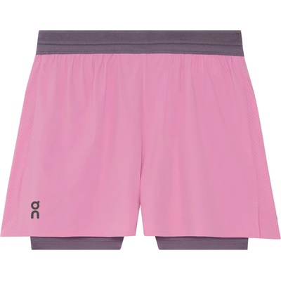 On Дамски шорти за бягане On Women's 3 Performance 2/1 Shorts Running shorts - Sakura / Dewberry - размер L (112-3419-0714)