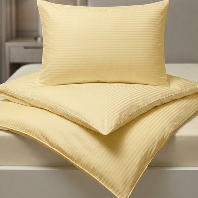AMIDO EXQUISIT obliečky damaškové GLORIETTE zlatá 4 mm prúžky Bavlna/PES 70x90 140x200