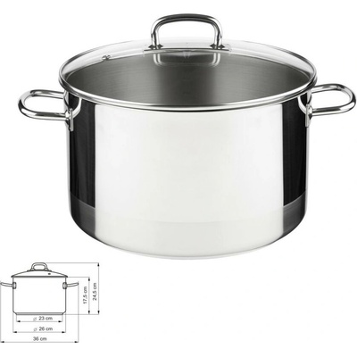 KOLIMAX Nerezový hrniec PROFESSIONAL 8,0 l + sklenená pokrievka 26 cm