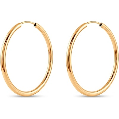 SAVICKI Леки диамантовани златни обеци халки savicki 585, 2, 5 см