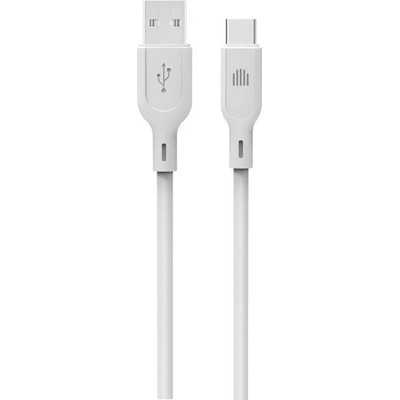 Cable USB-A to USB-C silicone 1, 25m - White (DV110006)