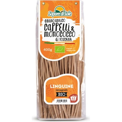 Sapore di Sole Bio Linguine Cappelli & Monococco těstoviny z tvrdé pšenice 400 g