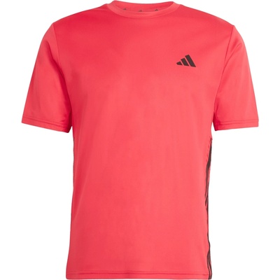 adidas Мъжка спортна тениска adidas WE Base 3-Stripes Tee Sport shirt - Pure Ruby / Black (216-8714-0513)