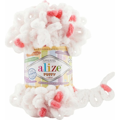 Alize příze Puffy color 6490 jemná růžová, korálová