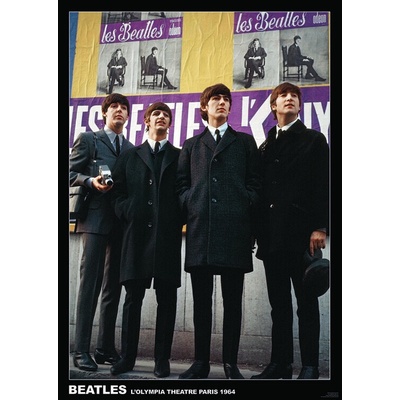 Plagát, Obraz - Beatles - Paris 1964, 59.4 × 84.1 cm