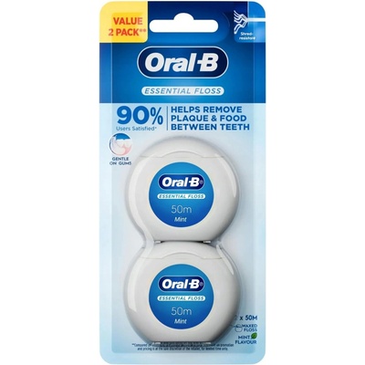Oral-B Essential Floss voskovaná s mätovou príchuťou 2 x 50 m