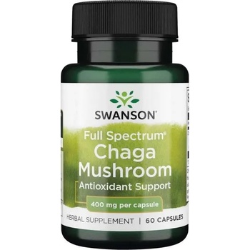 Swanson Full Spectrum Chaga Mushroom, 60 капсули, Swanson (SW1385)