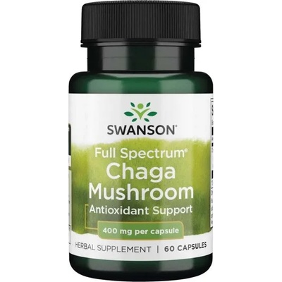 Swanson Full Spectrum Chaga Mushroom, 60 капсули, Swanson (SW1385)