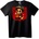 NOONEBRAND Тениска Череп с юфки и голямо червено - 2XL, Black