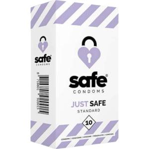 Safe Just Safe - стандартен презерватив - ванилия - 10 броя - desirel