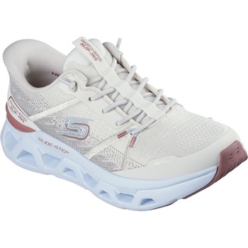 Image 1 of Skechers Дамски маратонки Skechers Engineered Mesh Knotted Bungee Slip On Trainers Womens - Natural/Blue