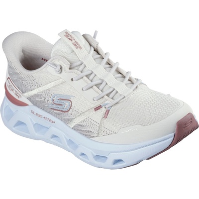 Skechers Дамски маратонки Skechers Engineered Mesh Knotted Bungee Slip On Trainers Womens - Natural/Blue