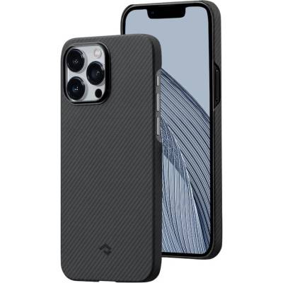 PITAKA MagEZ 3 600D Aramid Fiber MagSafe Case - кевларен кейс с MagSafe за iPhone 14 Pro (черен-сив)