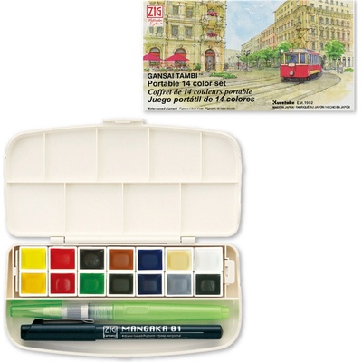 Gansai Tambi Kuretake Cestovní sada 14ks – Zboží Dáma