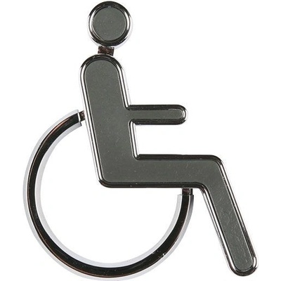 A-Z Reklama CZ 3D Chrom/šedá značení toalet - WC pro invalidy – kód TDFJ100C01