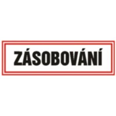 Arch Bezpečnostní a informační piktogramy Zásobování plastová dvoubarevná cedulka 691p 21 x 7,5 cm