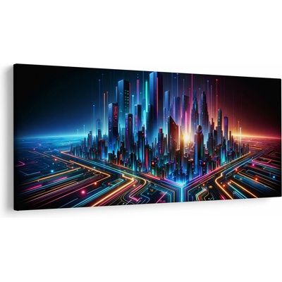 Obraz - Mesto budúcnosti, jednodielne 250x125 cm