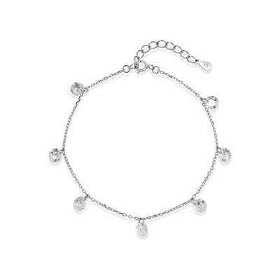 Nubis stříbrný náramek s ozobnými kamínky NB-1254