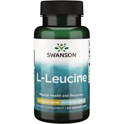 Swanson AjiPure L-Leucine - Pharmaceutical Grade 500 mg [60 капсули]