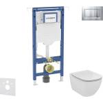 Geberit Duofix - Комплект от предстена инсталация, тоалетна чиния и седалка Ideal Standard Tesi, бутони Sigma20, Aquablade, SoftClose, матов хром/хром SANI11CD2112 (SANI11CD2112)