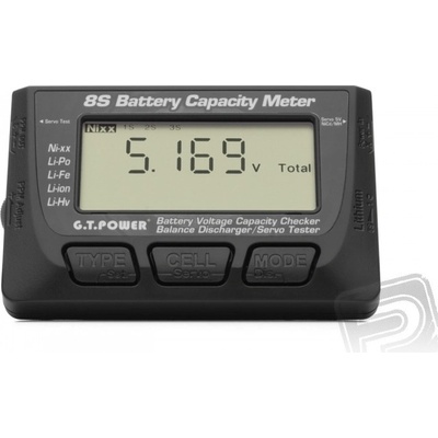 Tester LiPo aku 1-8s/servotester GT Hobbies