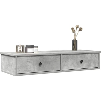 vidaXL Стенен рафт с чекмеджета 100x37, 5x19 см инженерно дърво (859962)