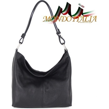 Made In Italy kožená kabelka 729 čierna