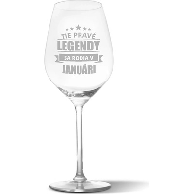 Sablio Pohár na víno Tie pravé legendy sa rodia v januári 490 ml