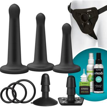 Image 1 of Doc Johnson Vac-U-Lock Platinum Silicone Pegging Set Black