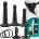 Doc Johnson Vac-U-Lock Platinum Silicone Pegging Set Black