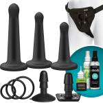Doc Johnson Vac-U-Lock Platinum Silicone Pegging Set Black
