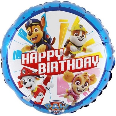 Grabo Balónek fóliový Tlapková patrola Happy Birthday 46 cm
