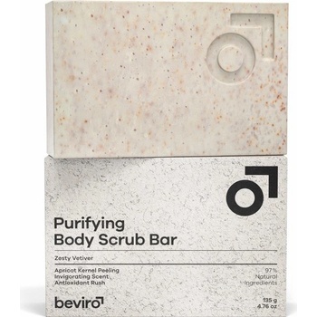 Beviro Purifying Body Scrub Bar Zesty Vetiver 135 g