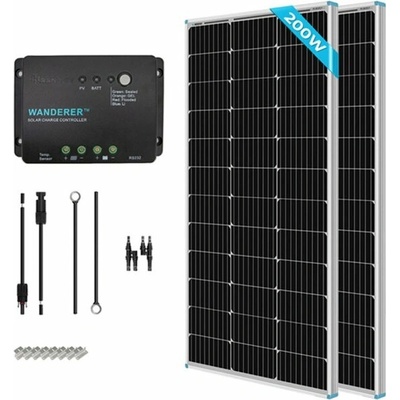 Renogy solárny set 200W 12V s 30A PWM regulátorom nabíjania
