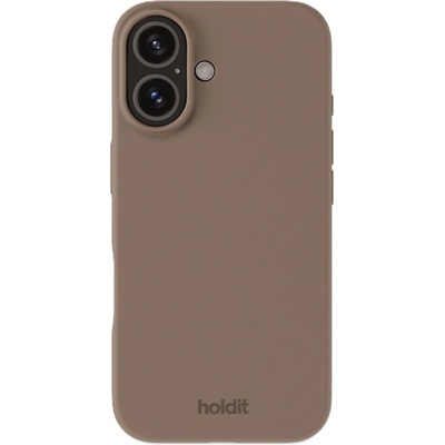 Holdit Калъф Holdit - Silicone, iPhone 16, Mocha Brown (7330985165054)