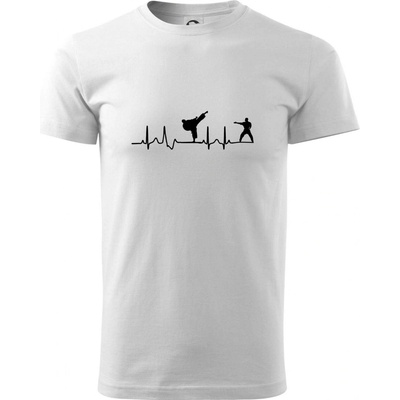 EKG Karate tričko biela