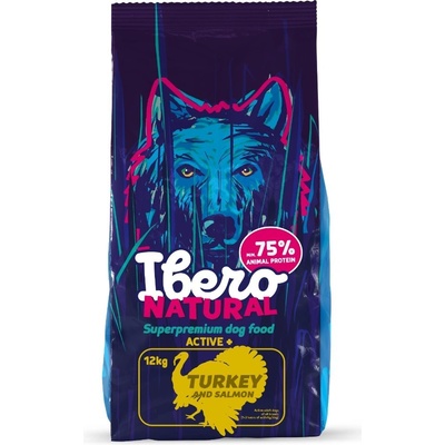Ibero Natural Adult Dog Active Plus Turkey & Salmon 12 kg