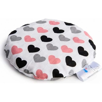 Bocioland nahřívací a chladící polštářek kulatý srdce pastel