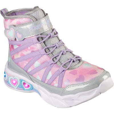 Skechers kozačky Sweetheart Lights Dreamy Love 302667L/SMLT Silver – Zboží Dáma