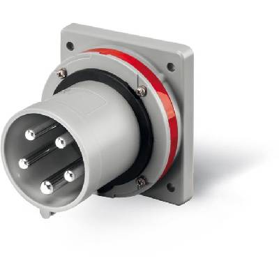 Промишлен щепсел 3P+N+Е 63A 380V IP54, 6h серия Optima панелен монтаж 100x110мм - 243.6397 (243.6397)