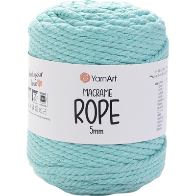 YARNART Macrame Rope 5 mm 85 m 775 Mint юта (Macrame Rope 5 mm 775)