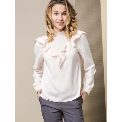 Lola blouse with frills at the front pink