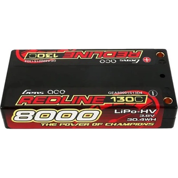 Gens ace Литиево-полимерна батерия GENS ACE, 8000mAh, 3.8V, 1S2P, 130C (GEA80001S13D4)