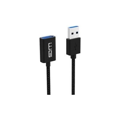 WG 9546 USB/USB predlžovací, 1m, černý