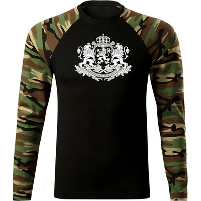 DRAGOWA FIT-T Тениска с дълъг ръкав Герб на България, woodland (37424)